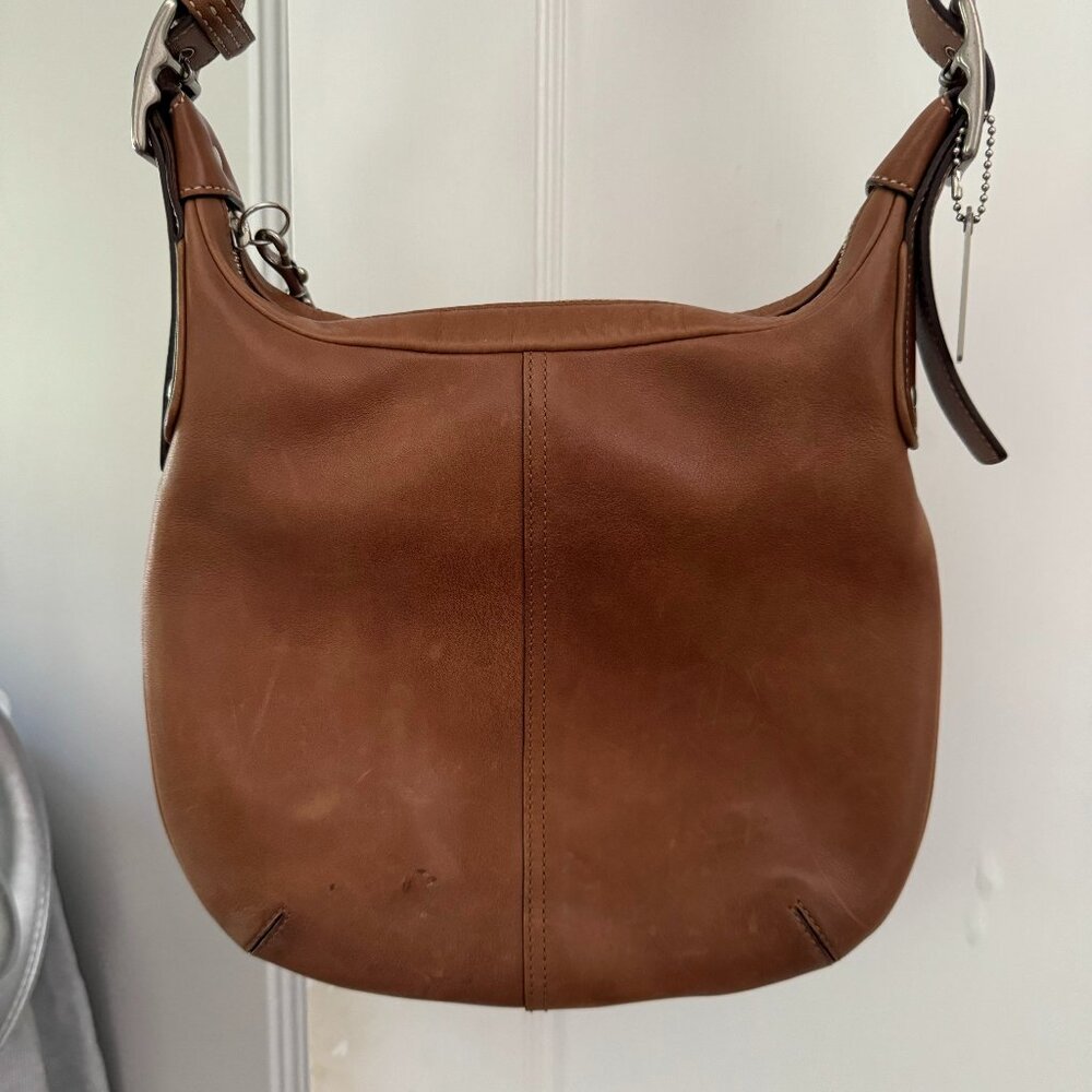 Brown Leather Coach Crossbody Bag